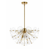 Safavieh Miri, 6 Light, 23.75 Inch, Brass, Iron/Glass Extendable Pendant Brass PND4198A