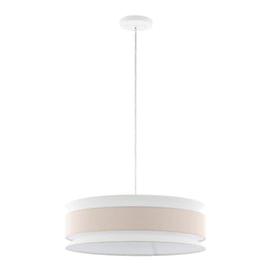 Safavieh Nolana, 20 Inch, Cream/White, Fabric/Iron Extendable Pendant Cream / White Fabric PND4213A