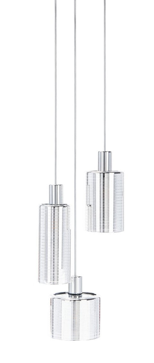 Ranlon Contemporary Pendant Light with Polished Chrome Finish - Chic Adjustable Design for Modern Homes