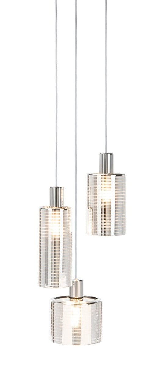 Ranlon Contemporary Pendant Light with Polished Chrome Finish - Chic Adjustable Design for Modern Homes