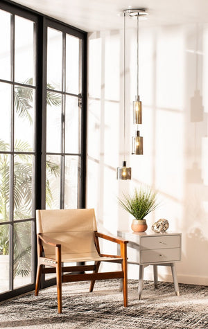 Ranlon Contemporary Pendant Light with Polished Chrome Finish - Chic Adjustable Design for Modern Homes