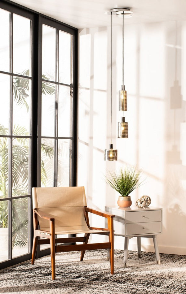 Ranlon Contemporary Pendant Light with Polished Chrome Finish - Chic Adjustable Design for Modern Homes