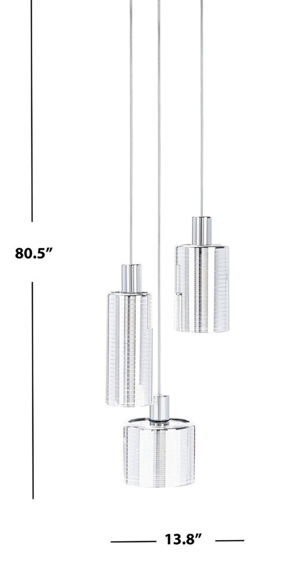 Ranlon Contemporary Pendant Light with Polished Chrome Finish - Chic Adjustable Design for Modern Homes