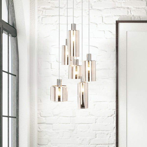 Narin Pendant Light - Modern Chrome Elegance with Adjustable Height for Stunning Illumination
