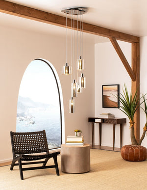 Narin Pendant Light - Modern Chrome Elegance with Adjustable Height for Stunning Illumination