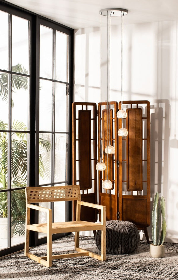 Daine Pendant Light - Contemporary Chrome & Crystal Fixture for Dining Room Elegance & Beauty