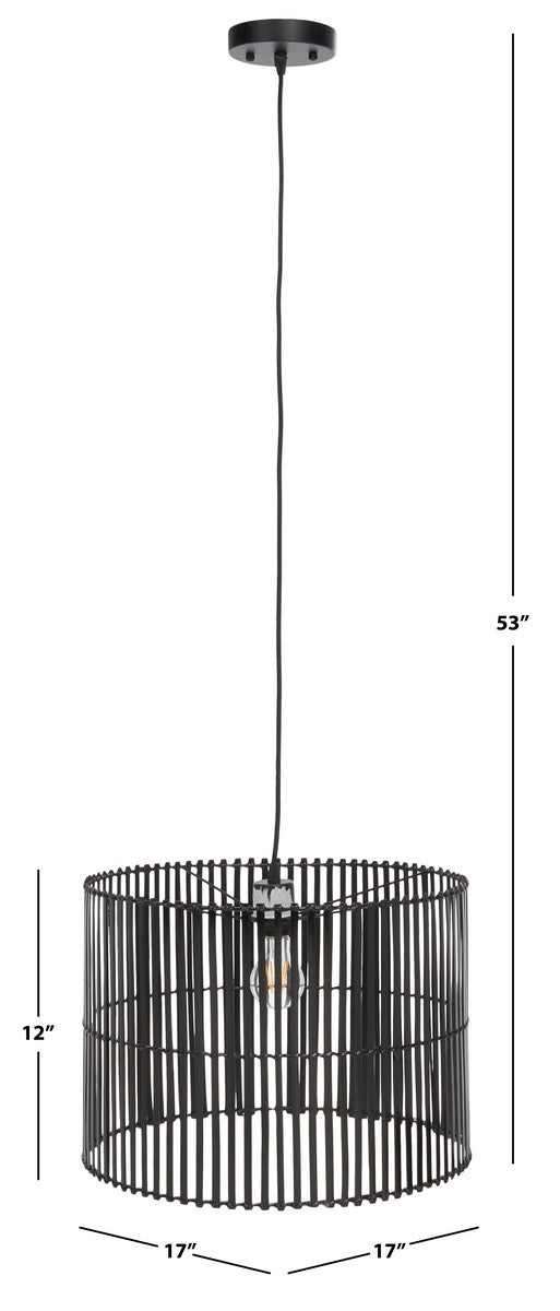 Safavieh Valley Pendant Black Rattan PND9001A