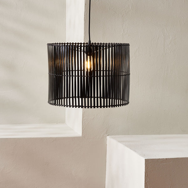 Safavieh Valley Pendant Black Rattan PND9001A