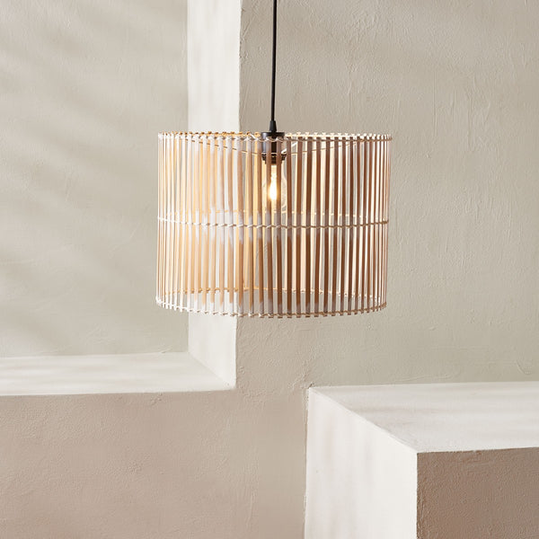 Safavieh Valley Pendant White Washed Rattan PND9001B