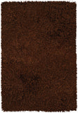 Chandra Rugs Poligan 100% Polyester Hand-Woven Contemporary Shag Rug Orange 9' x 13'