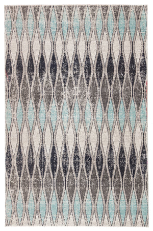 Jaipur Living Norwich Indoor/ Outdoor Geometric Gray/ Blue Area Rug (9'10"X14')
