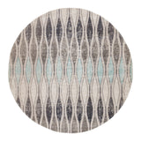 Jaipur Living Norwich Indoor/ Outdoor Geometric Gray/ Blue Round Area Rug (5'11")