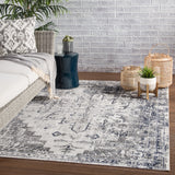 Jaipur Living Isolde Indoor/ Outdoor Medallion Gray/ Ivory Area Rug (9'10"X14')