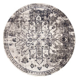 Jaipur Living Isolde Indoor/ Outdoor Medallion Gray/ Ivory Round Area Rug (7'10")