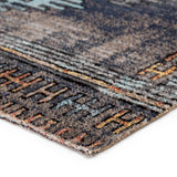 Jaipur Living Dez Indoor/ Outdoor Tribal Blue/ Orange Area Rug (9'10"X14')