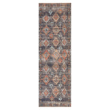 Jaipur Living Dez Indoor/ Outdoor Tribal Blue/ Orange Runner Rug (2'6"X8')