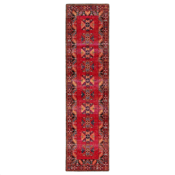 Jaipur Living Paloma Indoor/ Outdoor Tribal Red/ Black Runner Rug (2'6"X8')