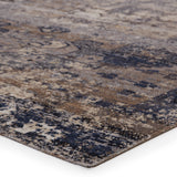 Jaipur Living Belfast Indoor/ Outdoor Medallion Taupe/ Dark Blue Area Rug (2'X3')