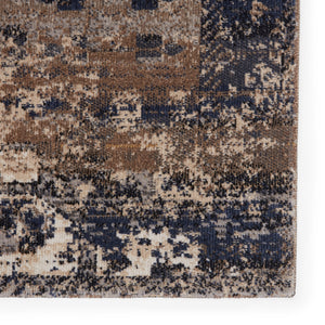 Jaipur Living Belfast Indoor/ Outdoor Medallion Taupe/ Dark Blue Area Rug (2'X3')