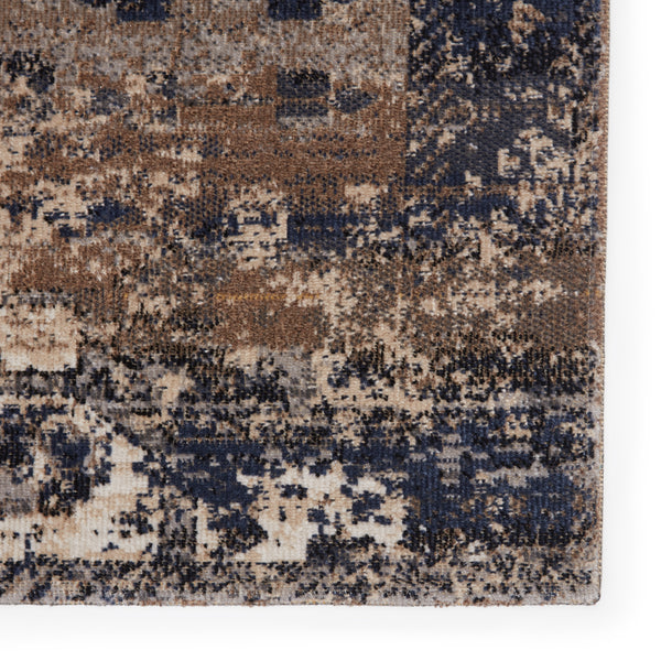 Jaipur Living Belfast Indoor/ Outdoor Medallion Taupe/ Dark Blue Area Rug (2'X3')