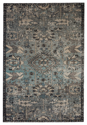 Jaipur Living Ansilar Indoor/ Outdoor Medallion Blue/ Gray Area Rug (2'X3')