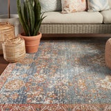 Jaipur Living Freemond Indoor/ Outdoor Medallion Blue/ Red Area Rug (2'X3')