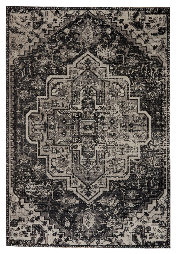 Jaipur Living Ellery Indoor/ Outdoor Medallion Black/ Gray Area Rug (2'X3')