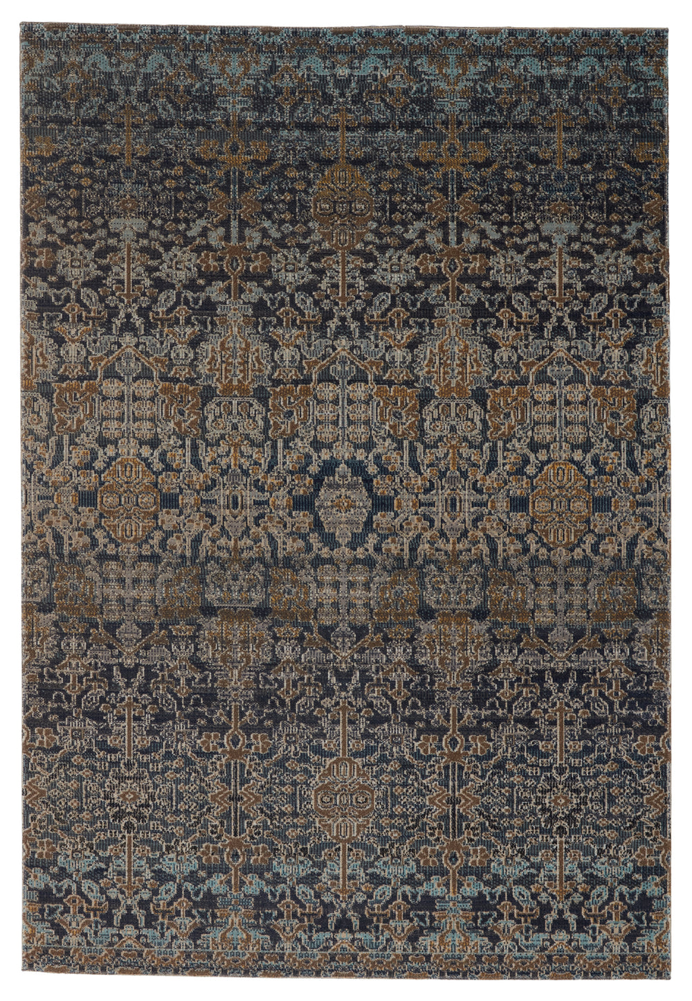 Jaipur Living Bodega Indoor/ Outdoor Trellis Dark Blue/ Gold Area Rug (2'X3')