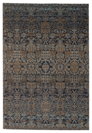 Jaipur Living Bodega Indoor/ Outdoor Trellis Dark Blue/ Gold Area Rug (2'X3')