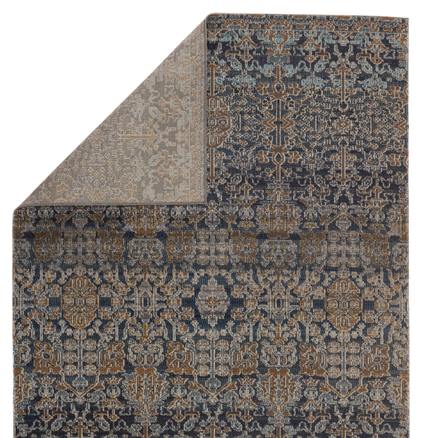 Jaipur Living Bodega Indoor/ Outdoor Trellis Dark Blue/ Gold Area Rug (2'X3')