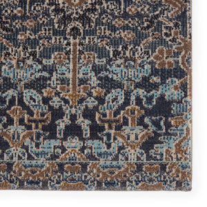 Jaipur Living Bodega Indoor/ Outdoor Trellis Dark Blue/ Gold Area Rug (2'X3')
