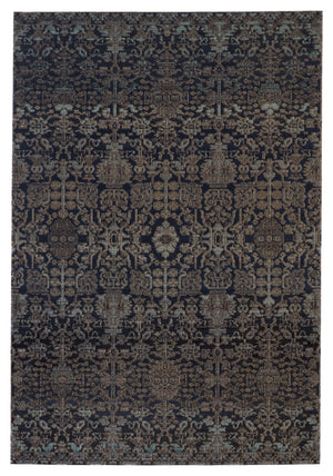 Jaipur Living Bodega Indoor/ Outdoor Trellis Dark Blue/ Taupe Area Rug (2'X3')