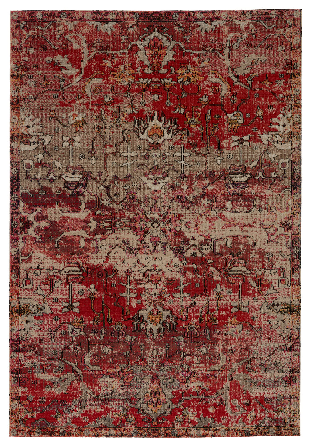 Jaipur Living Fayette Indoor/ Outdoor Oriental Red/ Beige Area Rug (2'X3')
