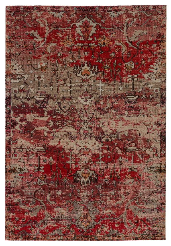 Jaipur Living Fayette Indoor/ Outdoor Oriental Red/ Beige Area Rug (2'X3')