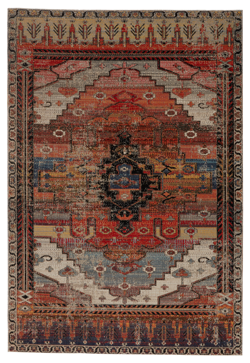 Jaipur Living Cicero Indoor/ Outdoor Medallion Multicolor/ Orange Area Rug (2'X3')