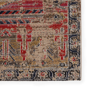 Jaipur Living Cicero Indoor/ Outdoor Medallion Pink/ Taupe Area Rug (2'X3')