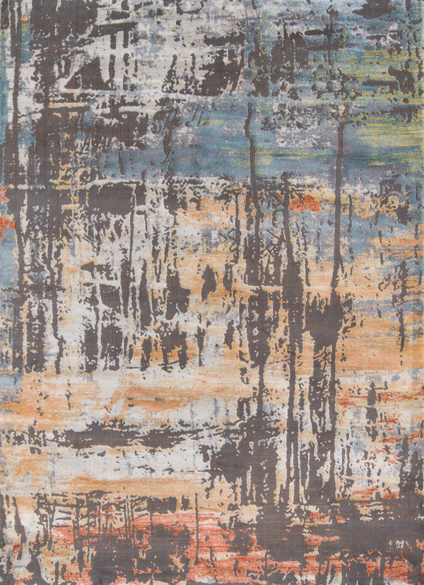 Momeni Portland PRT-3 Machine Made Casual Abstract Indoor Area Rug Multi 9'3" x 12'6" PORTLPRT-3MTI93C6