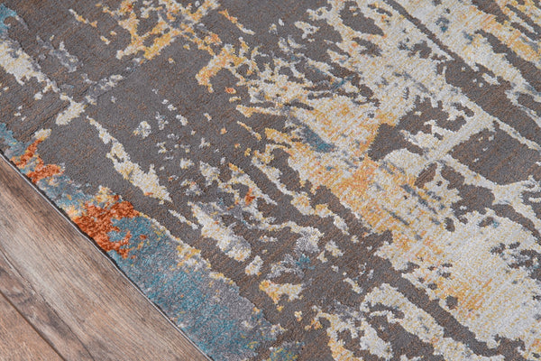 Momeni Portland PRT-3 Machine Made Casual Abstract Indoor Area Rug Multi 9'3" x 12'6" PORTLPRT-3MTI93C6