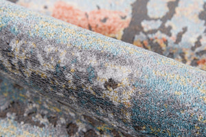 Momeni Portland PRT-3 Machine Made Casual Abstract Indoor Area Rug Multi 9'3" x 12'6" PORTLPRT-3MTI93C6