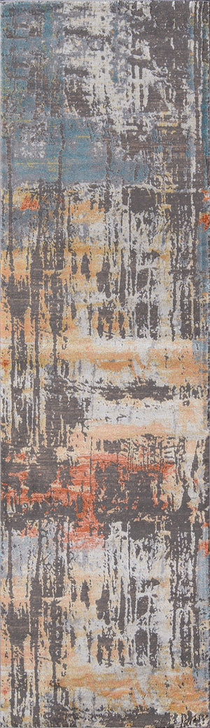 Momeni Portland PRT-3 Machine Made Casual Abstract Indoor Area Rug Multi 9'3" x 12'6" PORTLPRT-3MTI93C6