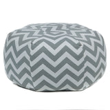 Chandra Rugs Poufs Outer: Cotton, Filling: Cotton Handmade Contemporary Printed Cotton Pouf Grey/Cream 1'4 He x agon