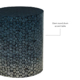 Paloma Drum Accent Table Black Ombre