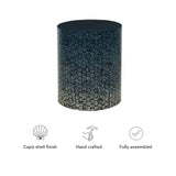 Paloma Drum Accent Table Black Ombre