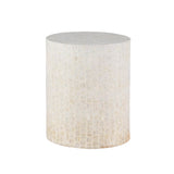 Paloma Drum Accent Table White Ombre