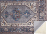 Percy Vintage Medallion Rug, Dark Indigo/Brown, 9ft - 2in x 12ft Area Rug