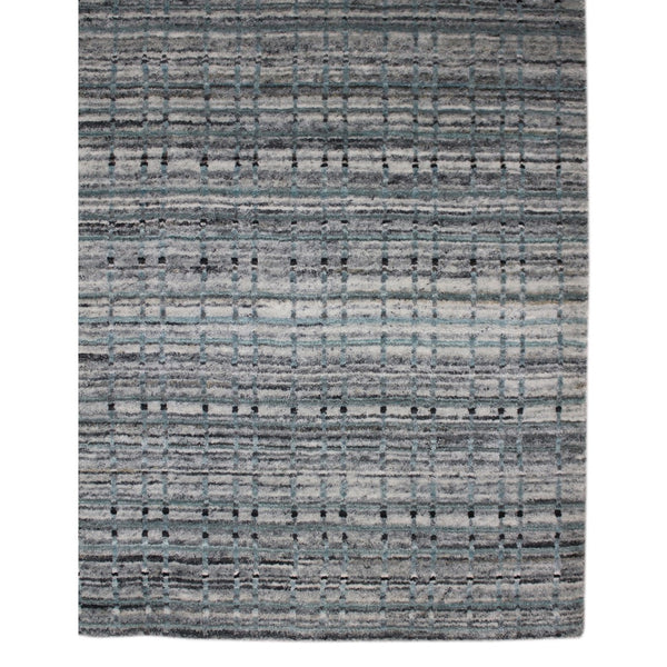 AMER Rugs Paradise PRD-2 Hand-Loomed Geometric Transitional Area Rug Gray/Blue 9' x 12'