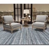 AMER Rugs Paradise PRD-2 Hand-Loomed Geometric Transitional Area Rug Gray/Blue 9' x 12'