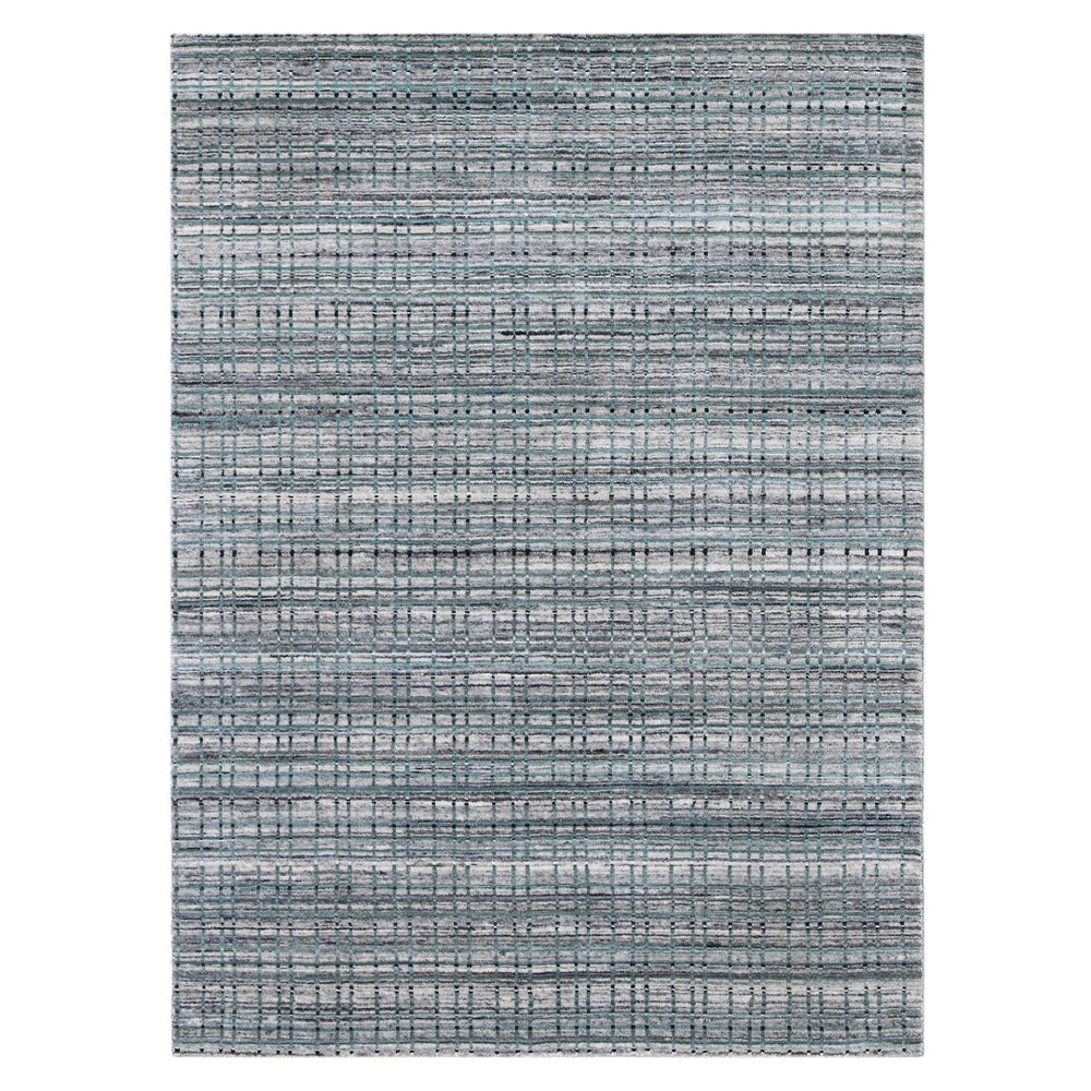 AMER Rugs Paradise PRD-2 Hand-Loomed Geometric Transitional Area Rug Gray/Blue 9' x 12'