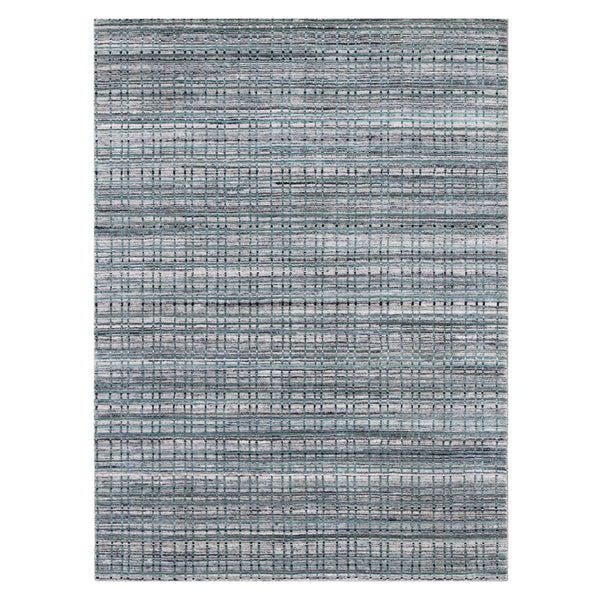 AMER Rugs Paradise PRD-2 Hand-Loomed Geometric Transitional Area Rug Gray/Blue 9' x 12'