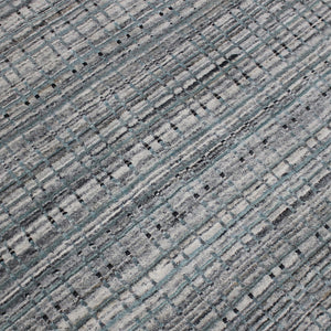 AMER Rugs Paradise PRD-2 Hand-Loomed Geometric Transitional Area Rug Gray/Blue 9' x 12'